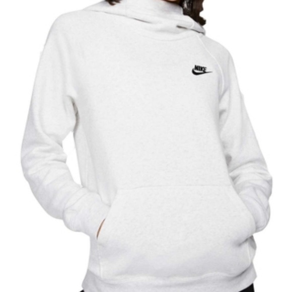 Nike women’s light gray heathered oversized drawstring  hoodie - Picture 3 of 12